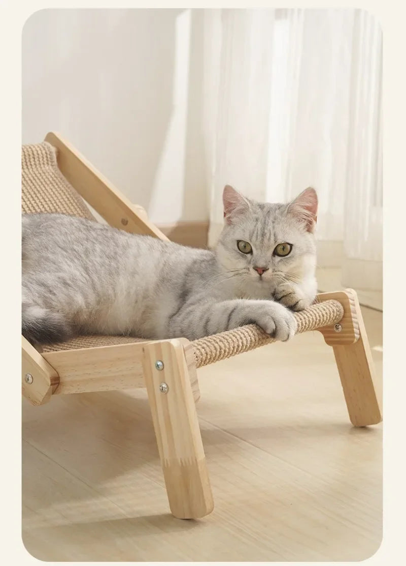 Cat Sisal Lounge Chair Detachable Adjustable Comfortable Beach Chair Lifting Bed Elevated Bed Cat Grab Board Easy To Install