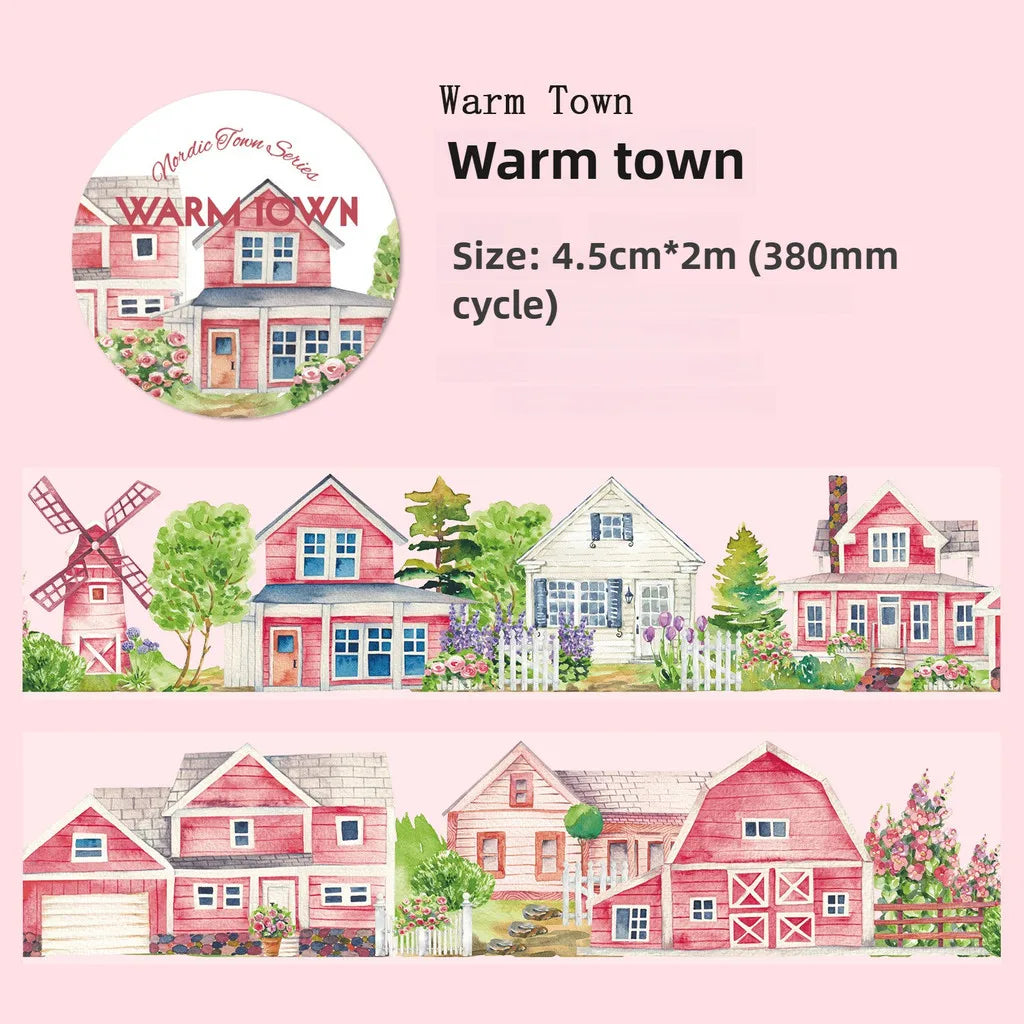 Journamm 45mm*2m PET Tapes European Castle Theme Decor Junk Journal DIY Scrapbooking School Supplies Collage Tapes