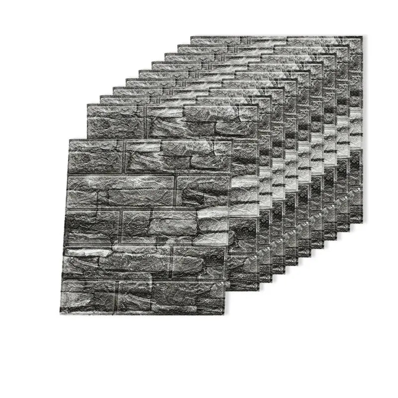 3D Three-dimensional Wall Stickers Self-adhesive Wallpaper Anti-collision Decorative Stickers 10pc