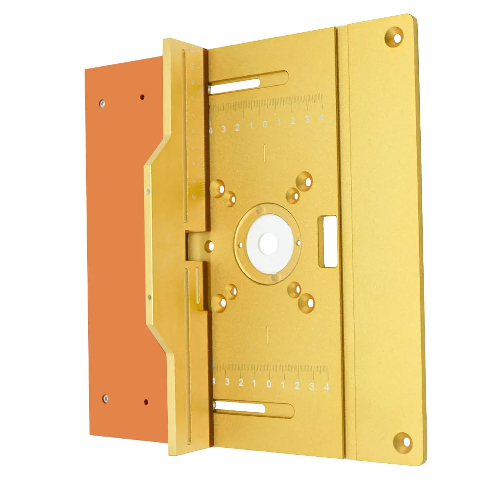 Upgraded Aluminium Router Table Insert Plate Woodworking Tool Set with Miter Gauge and Sliding Tenoning Fence for Router Table