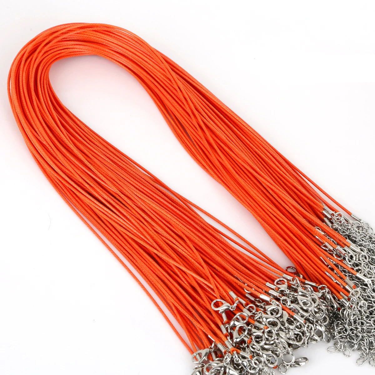 10 Pcs/lot Faux Leather Chains Bracelet Choker Necklace With Lobster Clasp DIY Jewelry Making Findings String Cord 1.5 mm