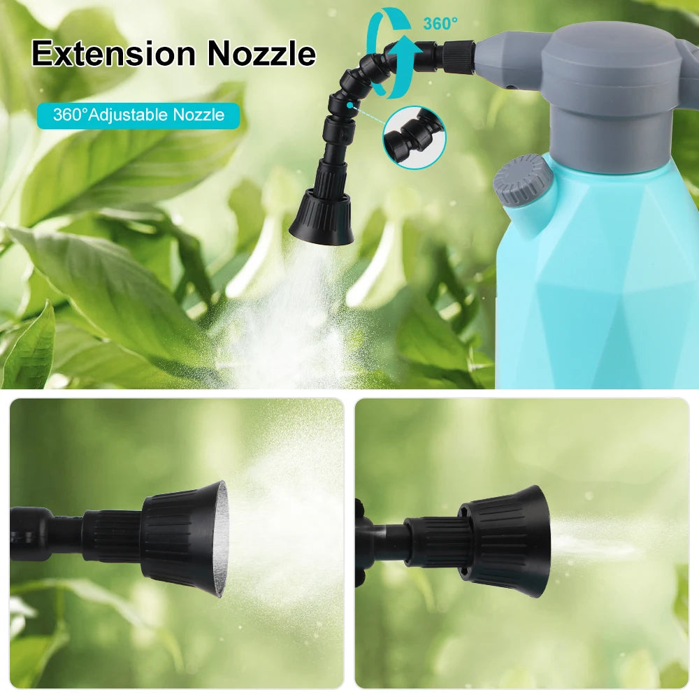 2L Bottle Watering Cans Manual Sprayer USB Rechargeable Car Washing Foam Sprinkling Pot Garden Sprayer Bottle
