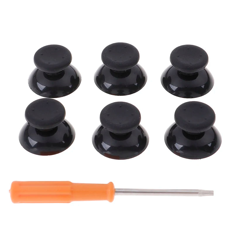 Hot Sale 7pcs Black Gray 3d Analog Stick for Xbox 360 Controller Thumbsticks Caps for X box 360 Gamepad Repair Parts with Tool