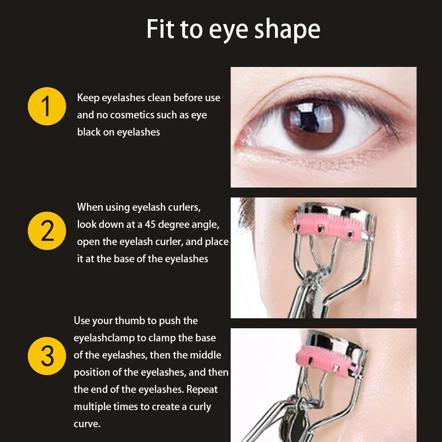 Silicone Handle Eyelash Curler Practical Eyelash Curler Wide Angle Curler Suitable For Beginners In Beauty And Makeup Tools