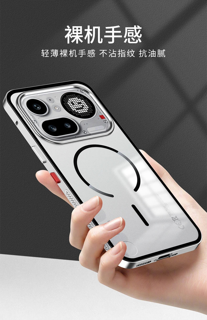 Magnetic Case For Nothing Phone 4A Pro Matte Texture Acrylic Cover Skin-friendly feel for Nothing Phone (4a) Shockproof Funda