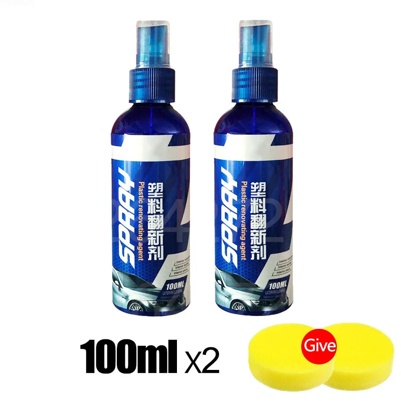 Car Plastic Restorer Coating Agent Auto Plastic Rubber Exterior Repair Clean Refresh Restoration Agent Black Shine Seal Brighten