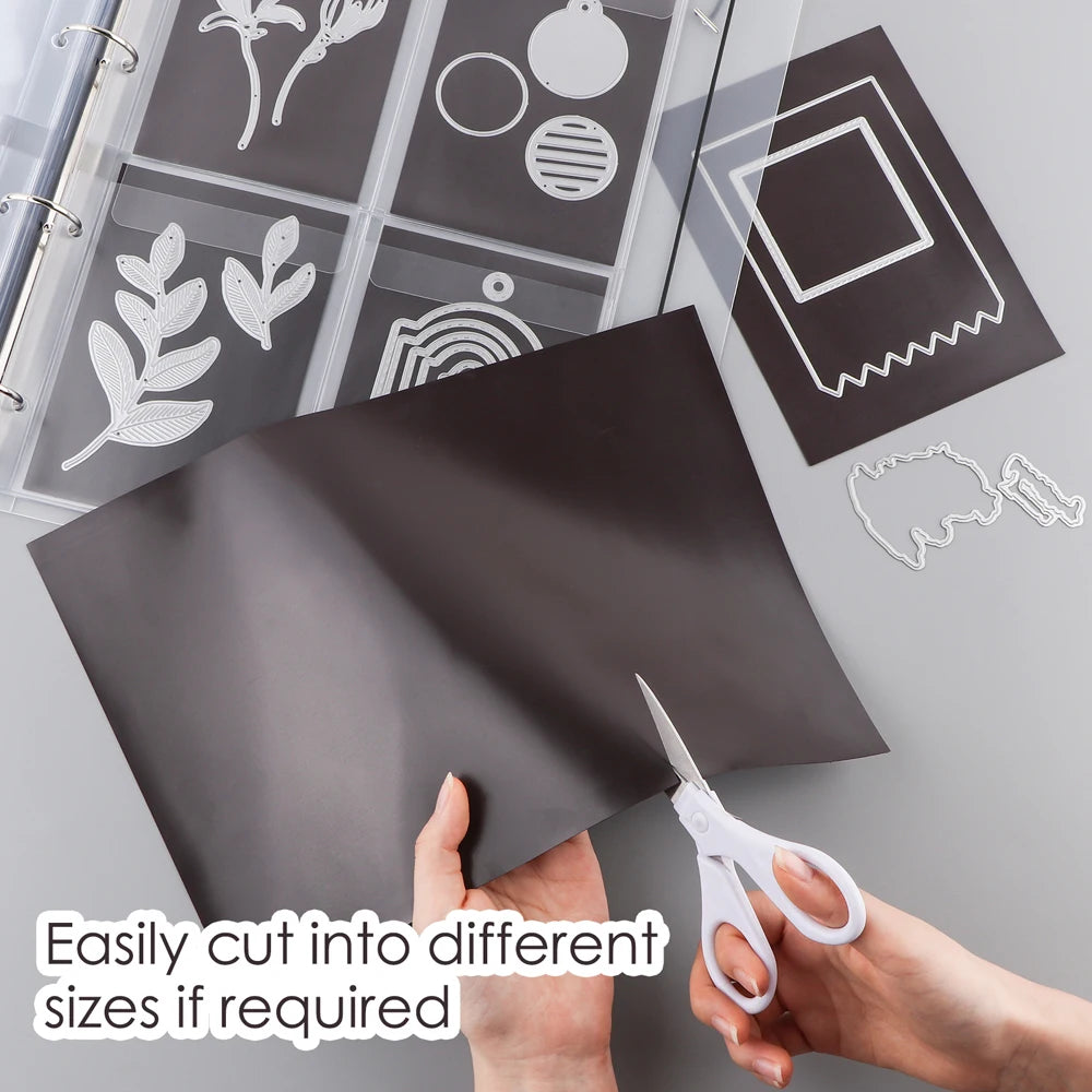 A4 Die Storage Book Binder 1/2/3/4 Page Protectors Pockets Inserts Organizer for Stamps Dies Stencil Storage Bag 2024 New