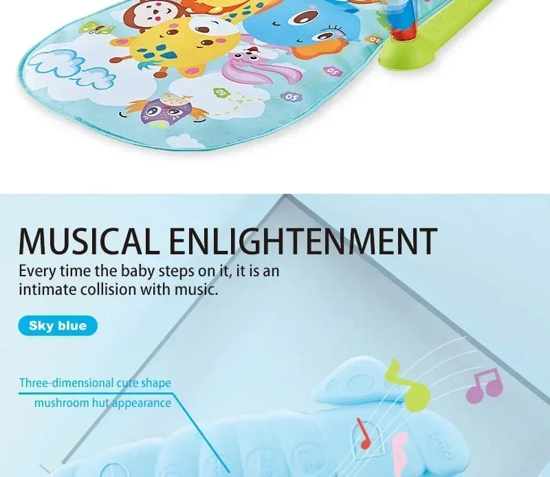 Baby Toys Music Pedal Piano 0-1 Year Old Newborn Piano Game Pad Toddler Christmas Gift Mother and Child Supplies New