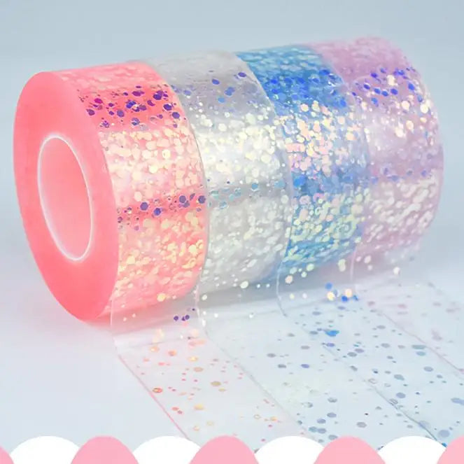 1PCS Random Color Glow-in-the-dark Nano Tape Shinny Packing Stationery New Arrival Double Sided Office School Colorful Tape