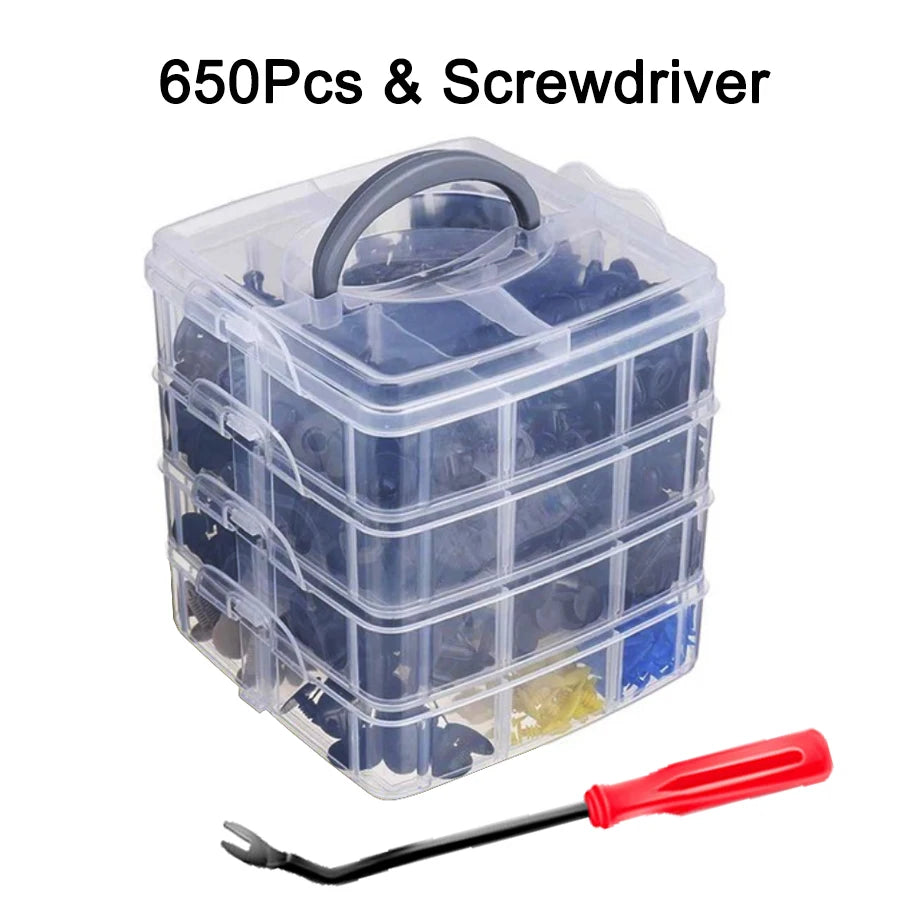 Auto Fastener Clip Kit Fender Rivet Clips Car Body Push Retainer Pin Rivet Bumper Door Trim Panel Retainer Mix Size Car Clip Set