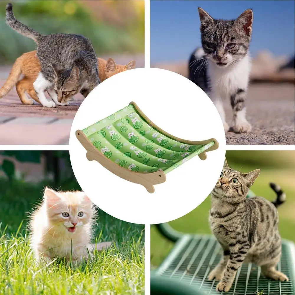 Cat Chair Cooling Washable Cat Bed Pet Hammocks For Floor Outdoor Bedroom Balcony Offices Apartment Corner Living Room Indoor