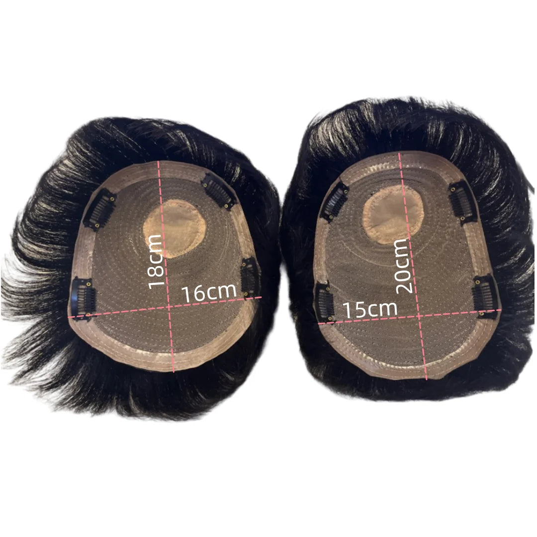 Prosthetic Hair Male 100% Human Hair Toupee Wigs for Man Replacement System Men's WIg Real Hair for Baldness Cover White Hair