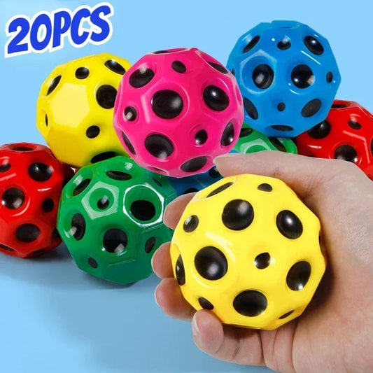 20Pcs Good Elasticity Porous Design Bouncy Ball Toy Portable Elastic Jump Ball Durable Home Smooth Fashion New