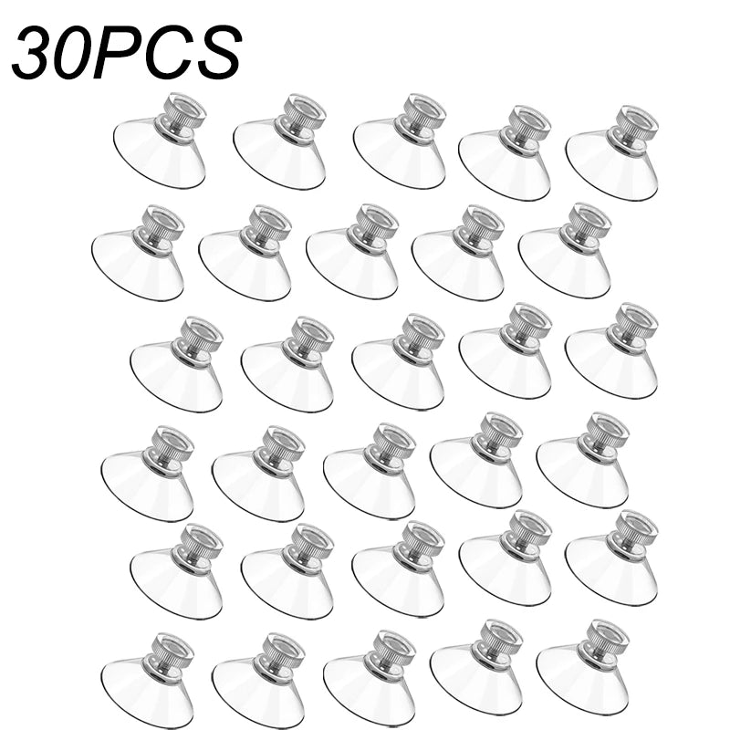 4CM transparent strong PVC suction cup hook with M4 screw rod plastic M5 nut foot pad waterproof storage fixed