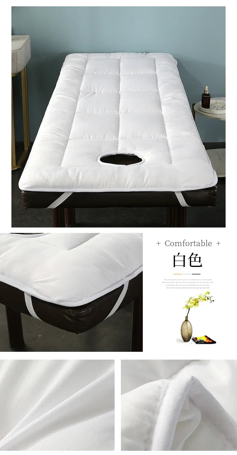 Thickened Beauty Salon Bed Cushion Mattress Anti Slip Beauty Room Bed Mat SPA Treatment Massage Bed Pad With Hole