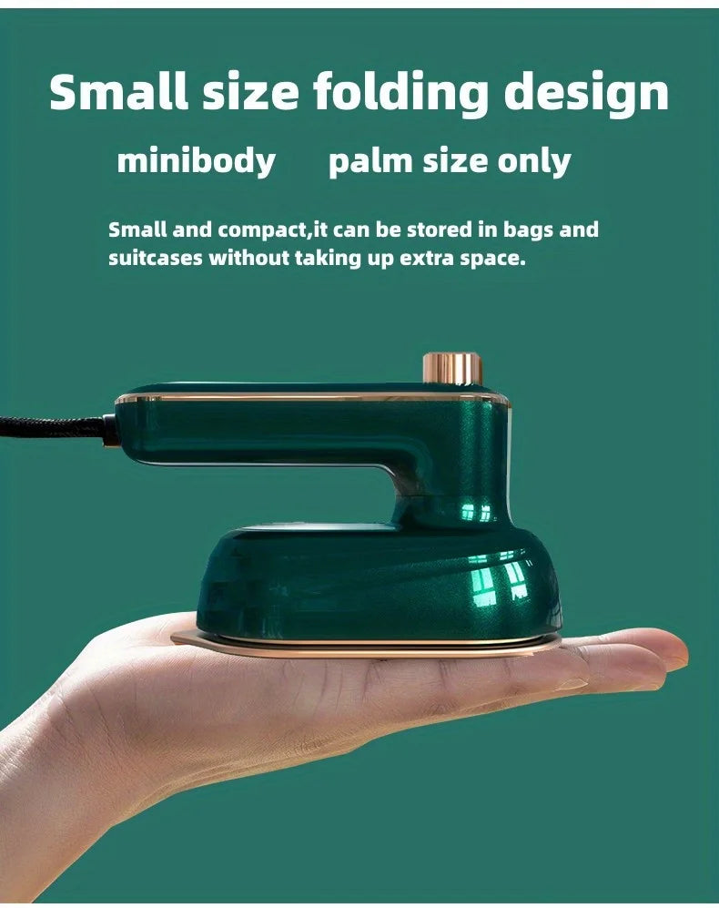 compact handheld steam iron -180 ° rotation, foldable design - convenient for travel and quick makeup repair - ultimate clothing