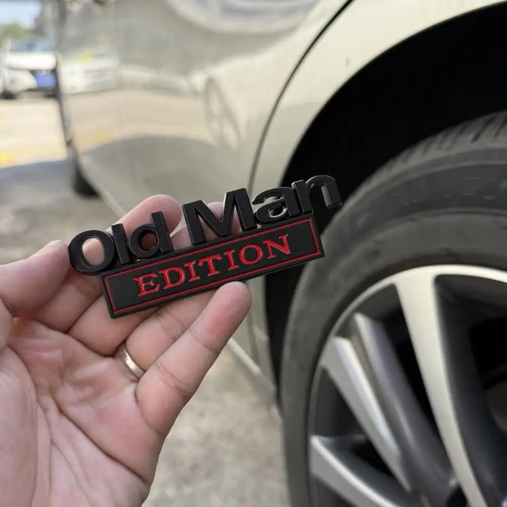 fashion Car Metal Logo 3D old man Edition Emblem Sticker Car Trunk Door Styling Decals Stickers Auto Decoration Accessories