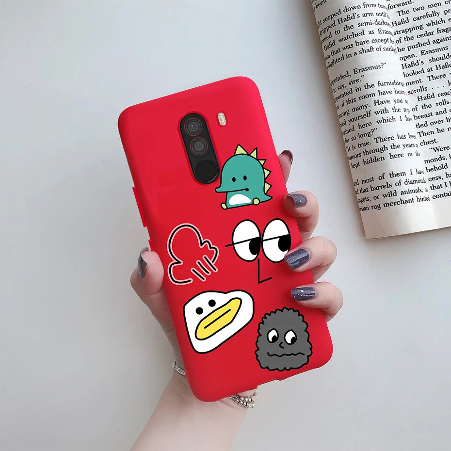 For xiaomi Pocophone F1 Case Poco F1 Cute Cat Cartoon Cover Silicone Soft TPU Phone Case For xiaomi Pocophone F1 Global F 1 Case