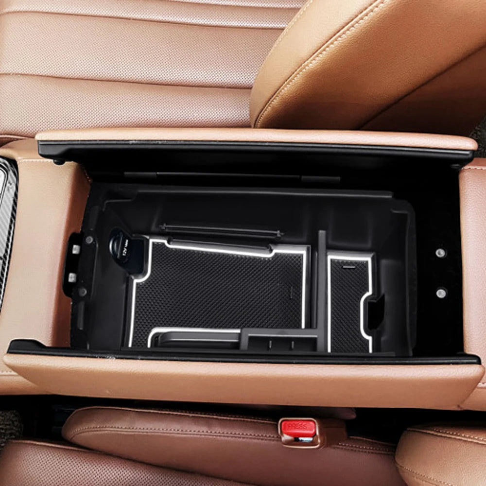 For Genesis G80 Stowing Tidying Storage Box Car Center Console Armrest Organizer Tray