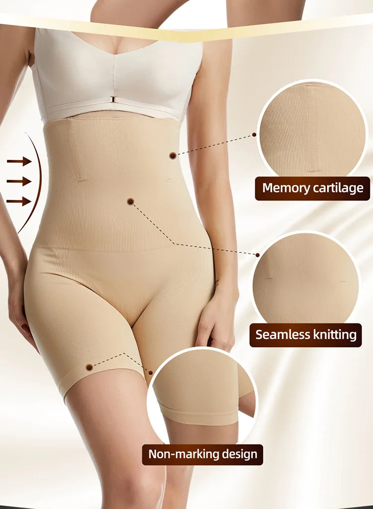 High Waist Trainer Panties Shapewear for Women Tummy Control Hip Butt Lifter Shorts Slimming Sheath Ladies Mid Thigh Body Shaper
