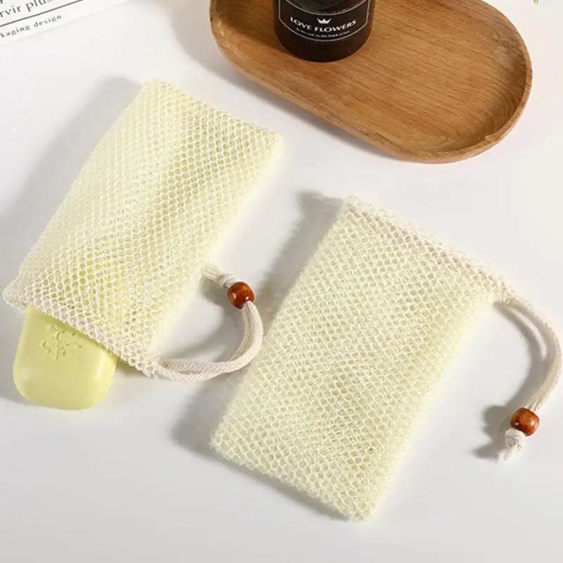 5-100PCS Shower Bath Sisal Soap Bag Natural Sisal Soap Bag Exfoliating Soap Saver Pouch Holder For Bath & Shower Use