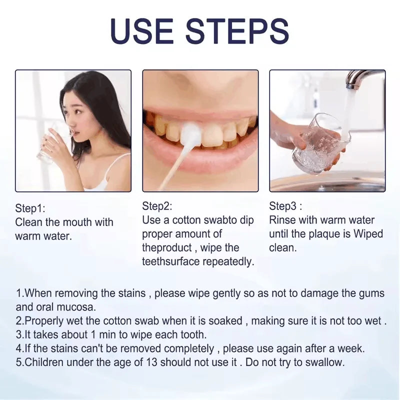 Teeth Whitening Essence Powder Clean Oral Hygiene Whiten Teeth Remove Plaque Stains Fresh Breath Oral Hygiene Dental Tools Set