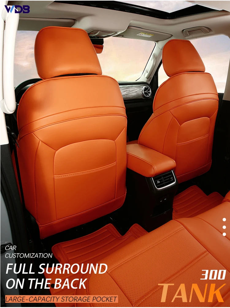 Custom Car Seat Covers Full Set Leather For Tank 300 2021 2022 2023 2024 Auto Interior Styling Protector Accesories Styling