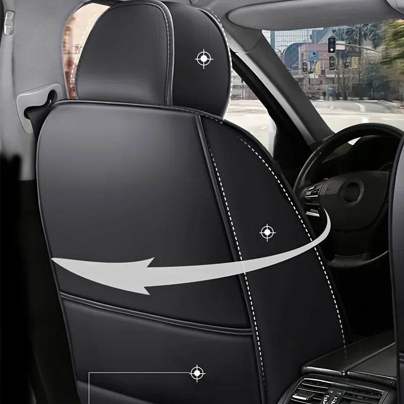 1pcs All inclusive seat cover full leather car seat cushion single seat driver and passenger seat cover all season universal pad