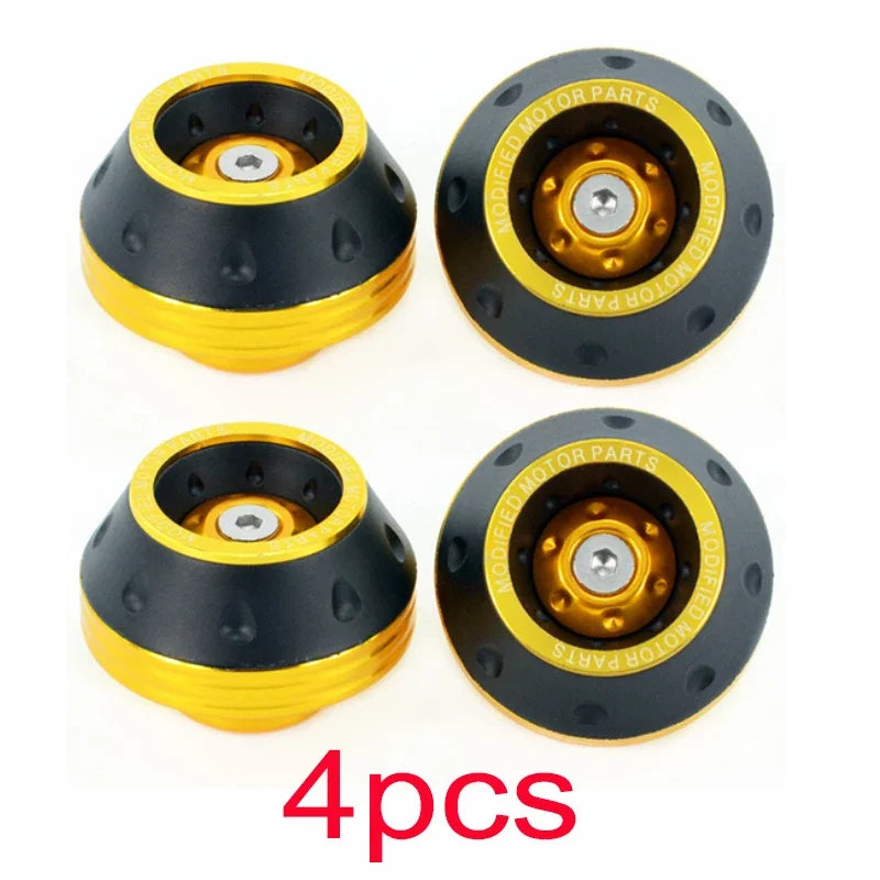 4PCS Universal Motorcycle Wheel Protection Crash Pad Motorbike Crash Protectors Alloy Motocross Falling Front Fork Slider Cups