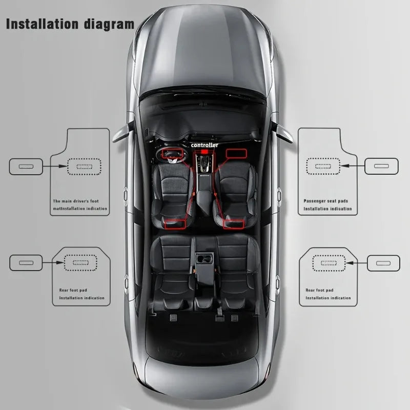 2/4 in 1 Car Floor Mat Ambient Light Customizable Logo RGB Colors App Wireless Control Acrylic Vehicle Supplies Car Accessories