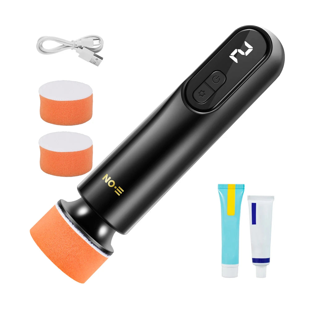 40W Mini Cordless Car Polishing Machine with 3 Speeds 12000rpm Portable Electric Scratch Repair Tool USB Rechargeable Polisher