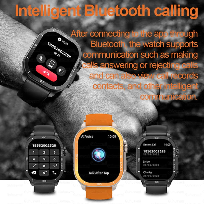 2025 New 49mm Smart Watch Men Women NFC Smartwatch BT Call Waterproof Wireless Charging AMOLED Screen Watch Ultra2 For Apple IOS