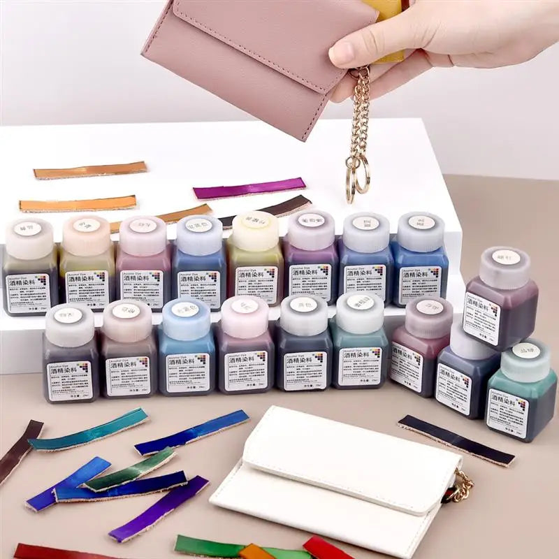 24 Color Leather Alcohol Dye Complete Set Of Diy Handmade Leather Cow Leather Dye Vegetable Tanned Leather Dye Alcohol Dye Water