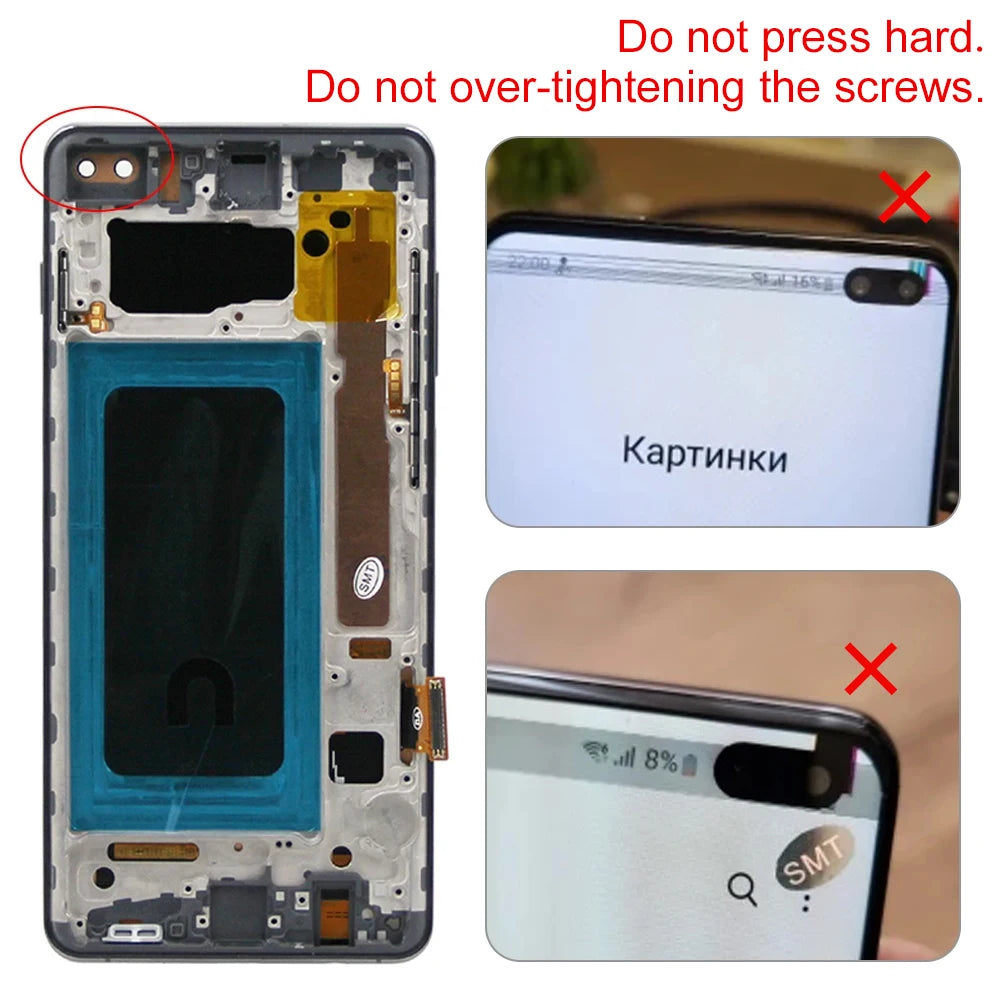 Screen for Samsung Galaxy S10 Plus S10+ G975 G975F Lcd Display Digital Touch Screen  with Frame for Samsung Galaxy S10 Assembly