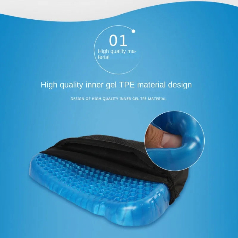Car Gel Seat Cushion 3D Honeycomb Cool Breathable Cool Seat Cushion Car Home Office Chair Seat Cushion Car Upholstery