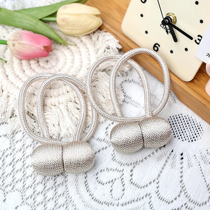 2pcs/pair Magnetic Curtain Tiebacks Earphone Design Curtain Holdbacks Living Room Bathroom Shower Curtain Accessories