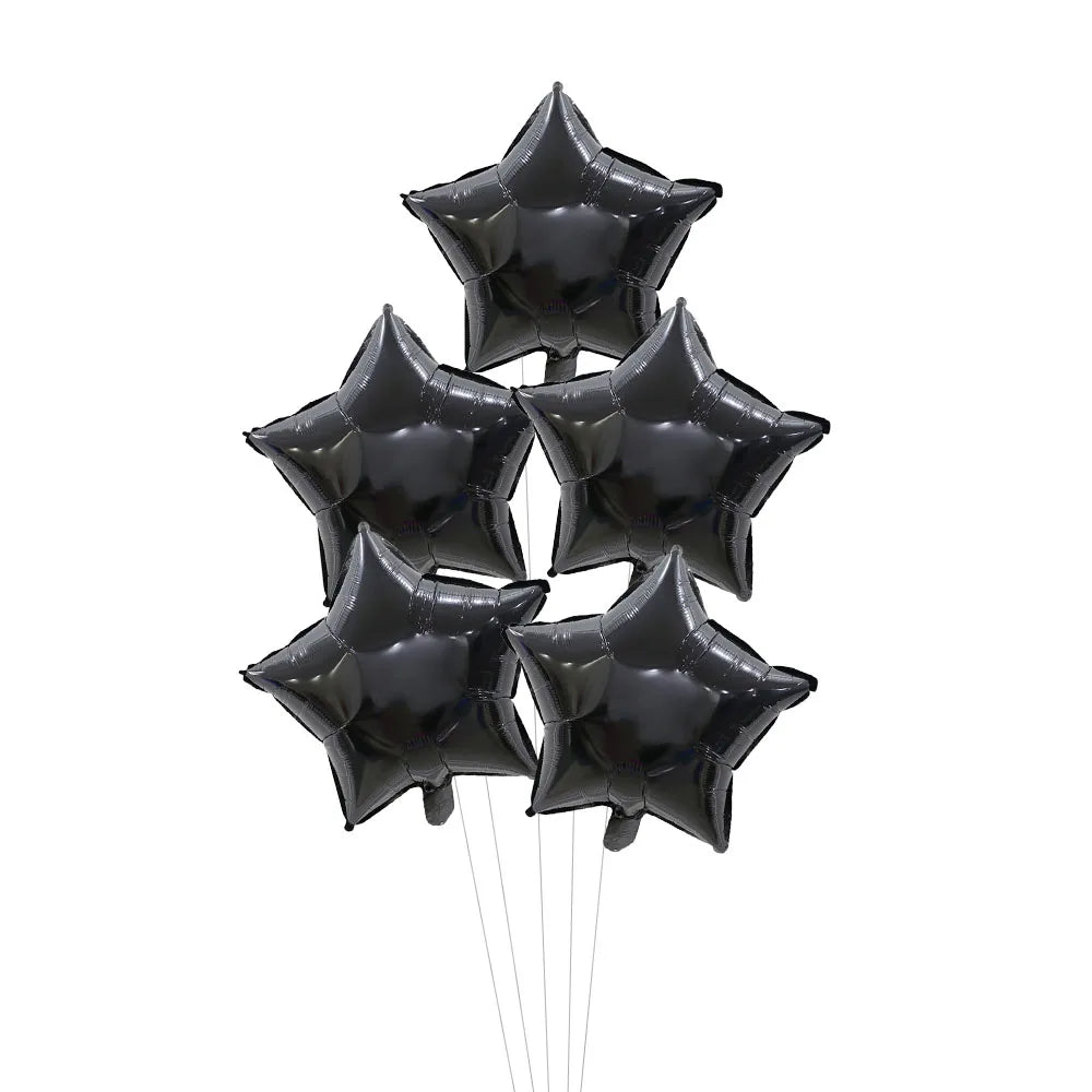 5Pcs 18inch Gold Silver Foil Star Balloon Wedding Balloons Decoration Baby Shower Children's Kids Birthday Party Balloons Globos
