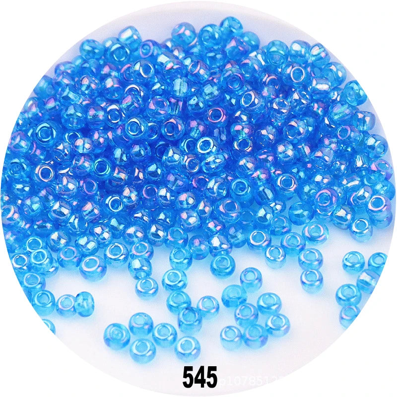 1.5mm 2mm 3mm 4mm Cezch Clear AB Colorful Glass Beads 15/0 12/0 8/0 6/0 Loose Seedbeads for Needlework Jewelry Making DIY Sewing