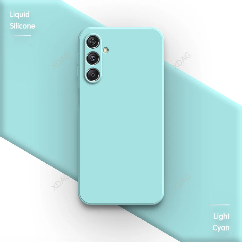 Original Phone Case for Samsung Galaxy M35 5G 6.6" SM-M356B SM-M356B/DS Soft Simple Liquid Silicone Camera Protection Back Cover