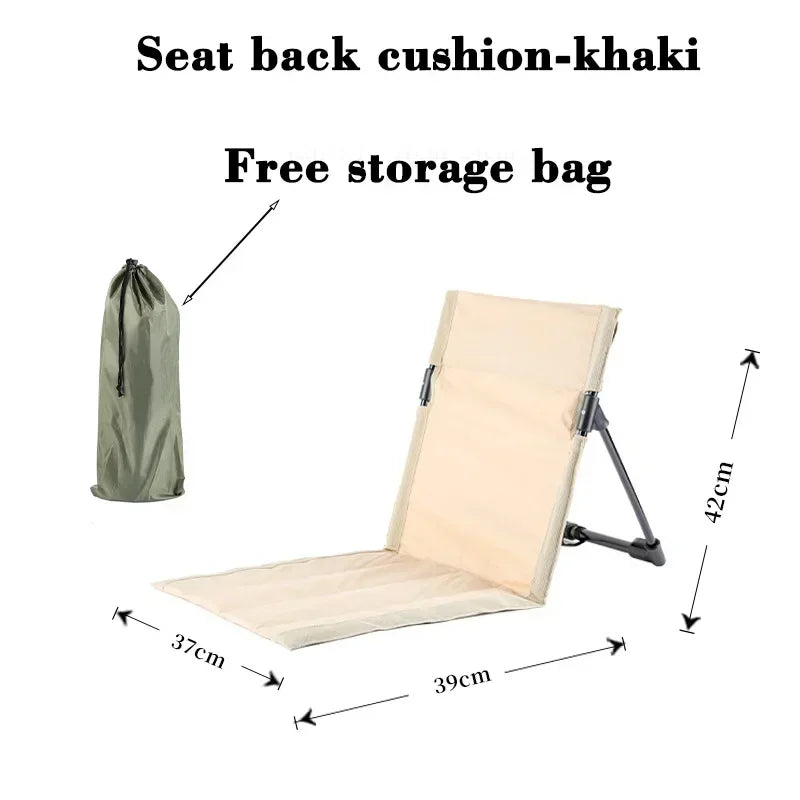 Beach Chair Outdoor Easy Recliner Camping Lightweight Foldable Leisure Chair Beach Park Portable Chair Lazy Lawn Cushion