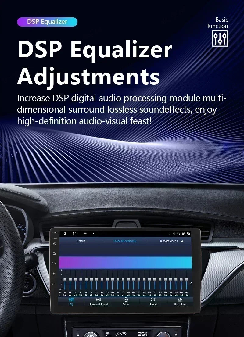 BOSSCAR Car Radio 7"9"10"Multimedia Video Player Android Universal Carplay Rearview Camera Wireless FM GPS Bluetooth Autoradio