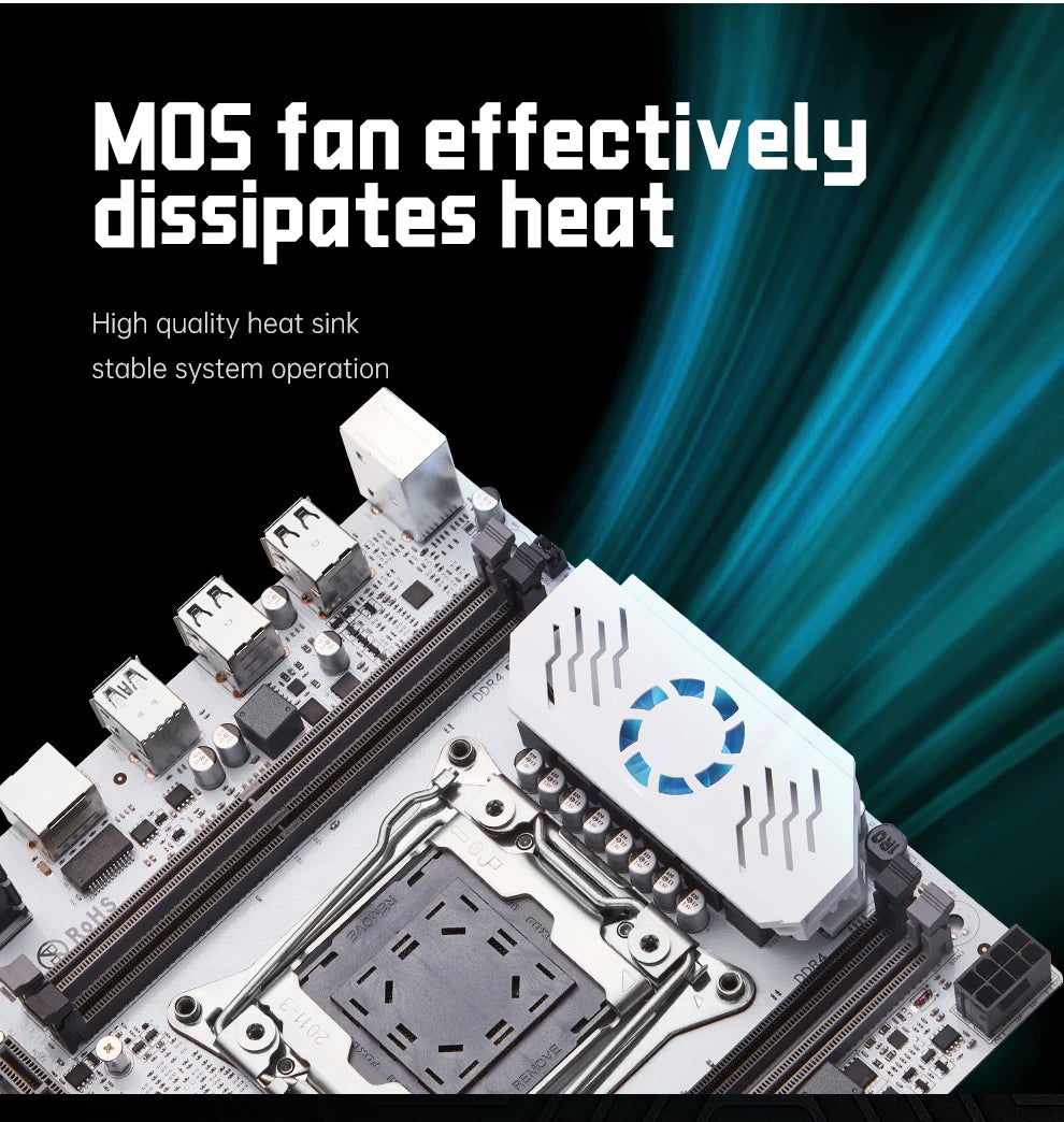 QIYIDA X99 motherboard D4 LGA 2011 3 with M.2 slot Support X99 C612chip DDR4 Memory SATA3.0 USB3.0 PCI16X