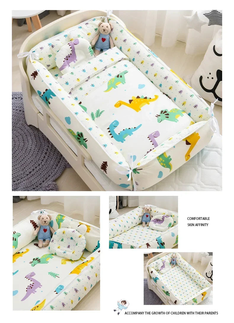 Newborn Bed Folding Baby Sleeping Nest Crib Travel Playpen Mattress Child Toddler Playpens Photography Cama Bebe with Pillow