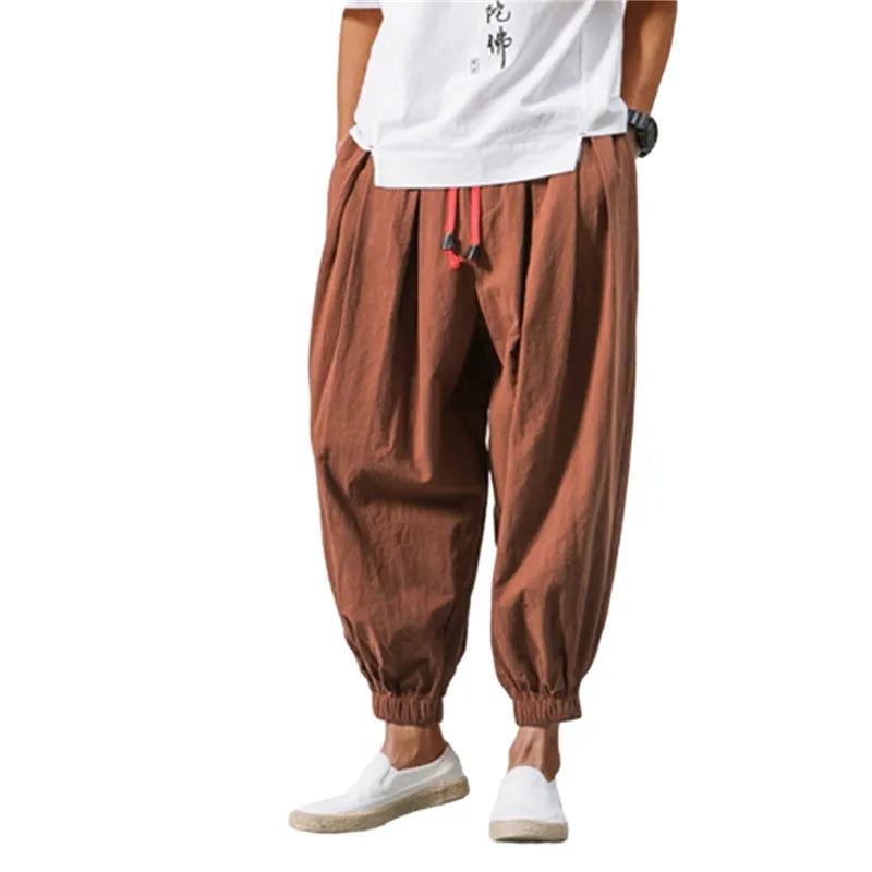 Black Men's Pants Oversized 2024 Men Jogger Harem Trousers Cotton Harajuku Style Casual Male Sweatpants New Streetwear 5XL