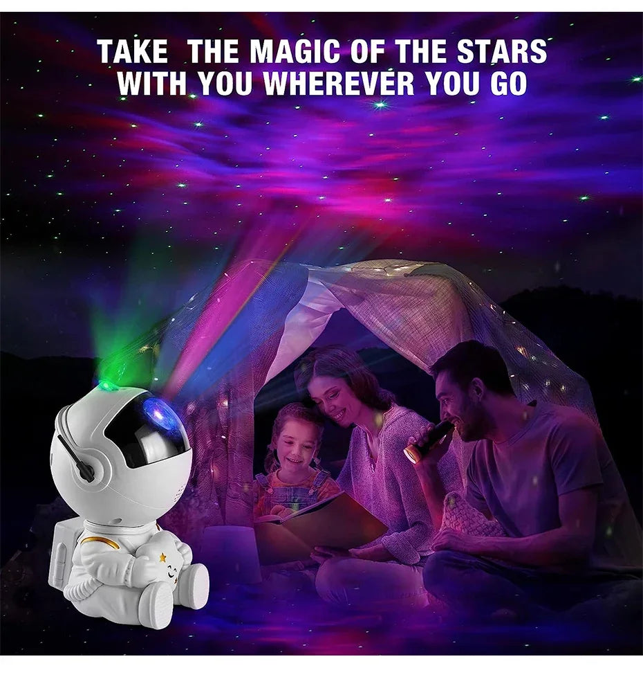 Star Projector Galaxy Night Light Astronaut Space Projector Starry Nebula Ceiling LED Lamp for Bedroom Home Decorative kids gift