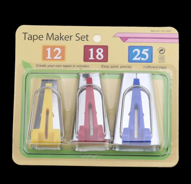Tape Maker Set Sewing Accessories Seam Tools Supplies Accessory Seams Instruments Set 4 size 6mm 12mm 18mm 25mm Patchwork