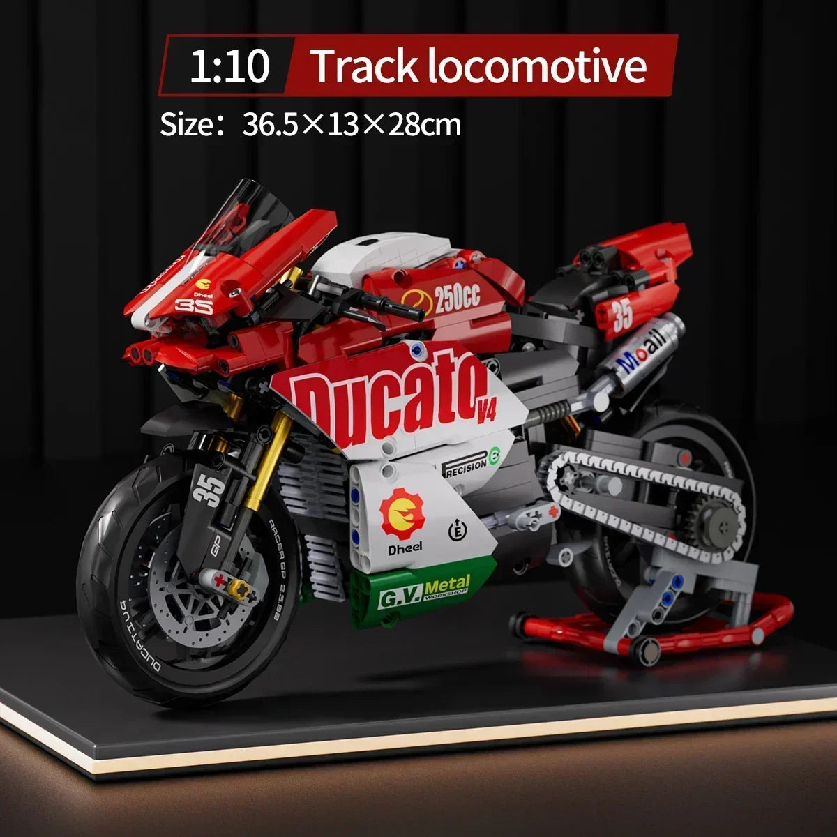 800+PCS Motorcycle Building Blocks Set Super Motorbike 1:10 Model Kit Technical Racing Kid Assembled Toy Gift For Boys And Girls