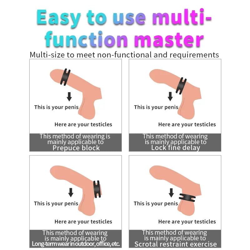 Soft Silicone Cock Rings Male Delay Ejaculation Penis Lasting Erection Scrotum Testis Restraint Adult Sex Toys For Men Reusable
