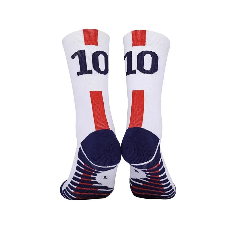 High Qality Number 30 7 Football Socks Adult Men Non-Slip Soccer Sports Outdoor Jog Running Cycling Fast-drying Breathable Sock