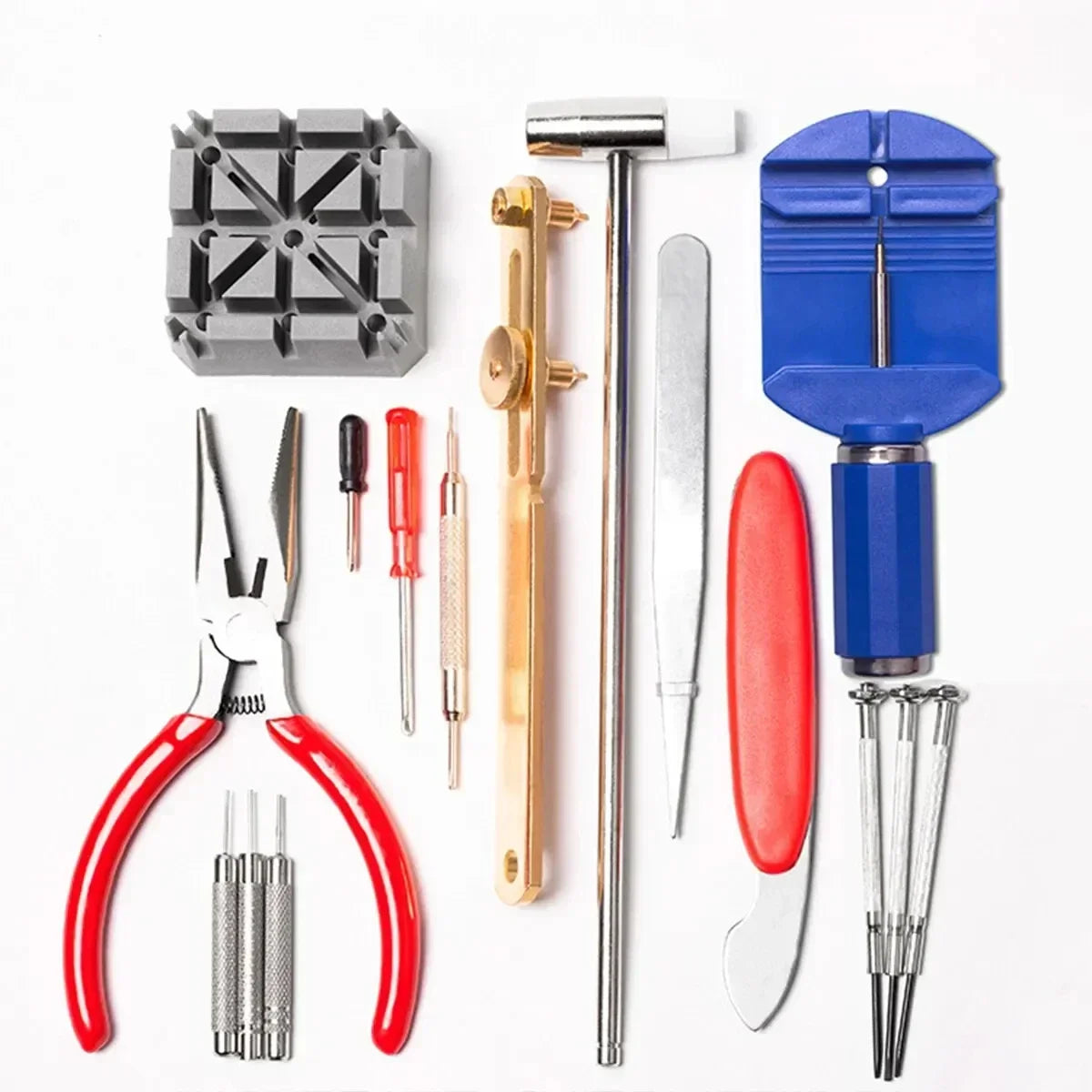147pcs/set Watchmaker Watch Repair Repairing Tools Kit, Case RemoverOpener Bar Set, Convenience Brand Clock Tool